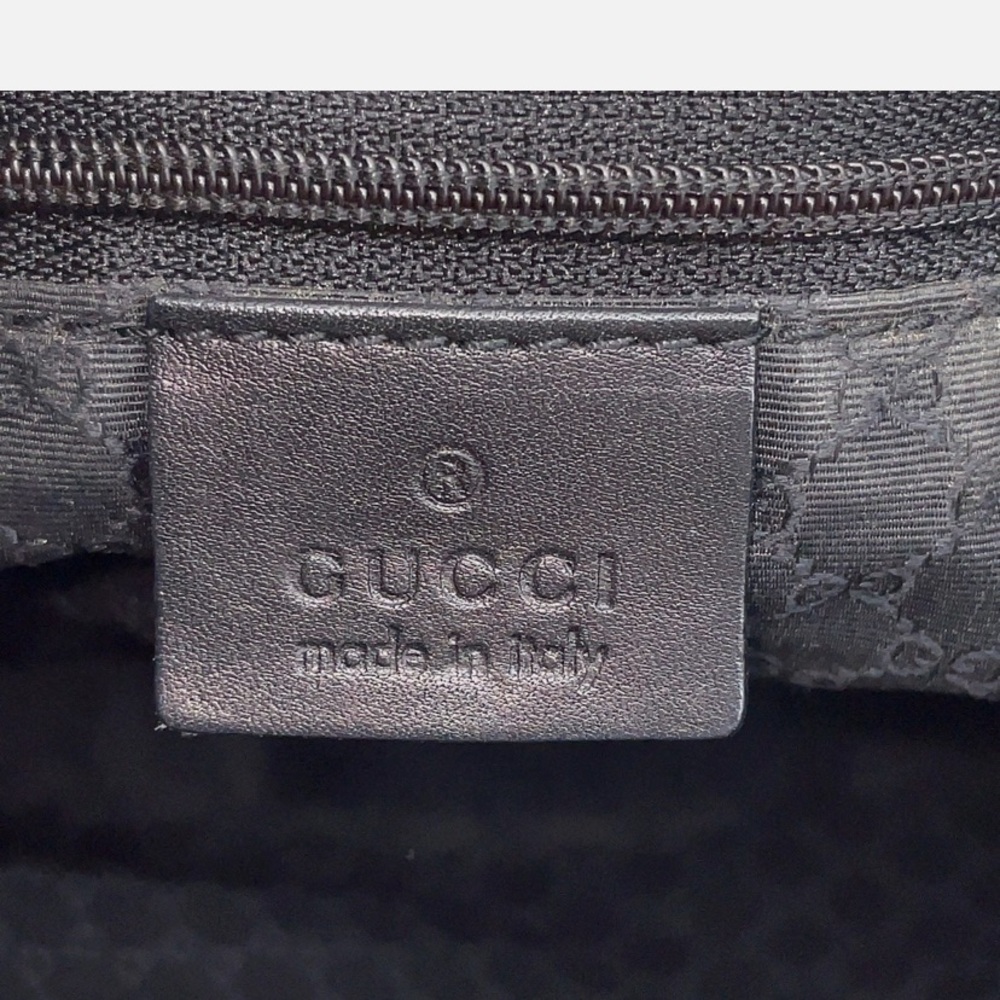 💯Gucci Black Denim Tote with Red and Green Straps Sherry Line EUC - Picture 12 of 13